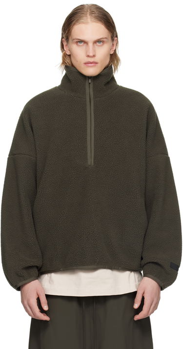 Суитчър Fear of God Fear of God ESSENTIALS Half-Zip Fleece Pullover Зелено | 202SP244270F, 0