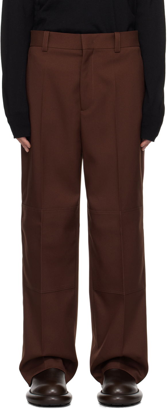 Панталони Jil Sander Jil Sander Paneled Trousers Кафяво | J22KA0131_J70001, 0