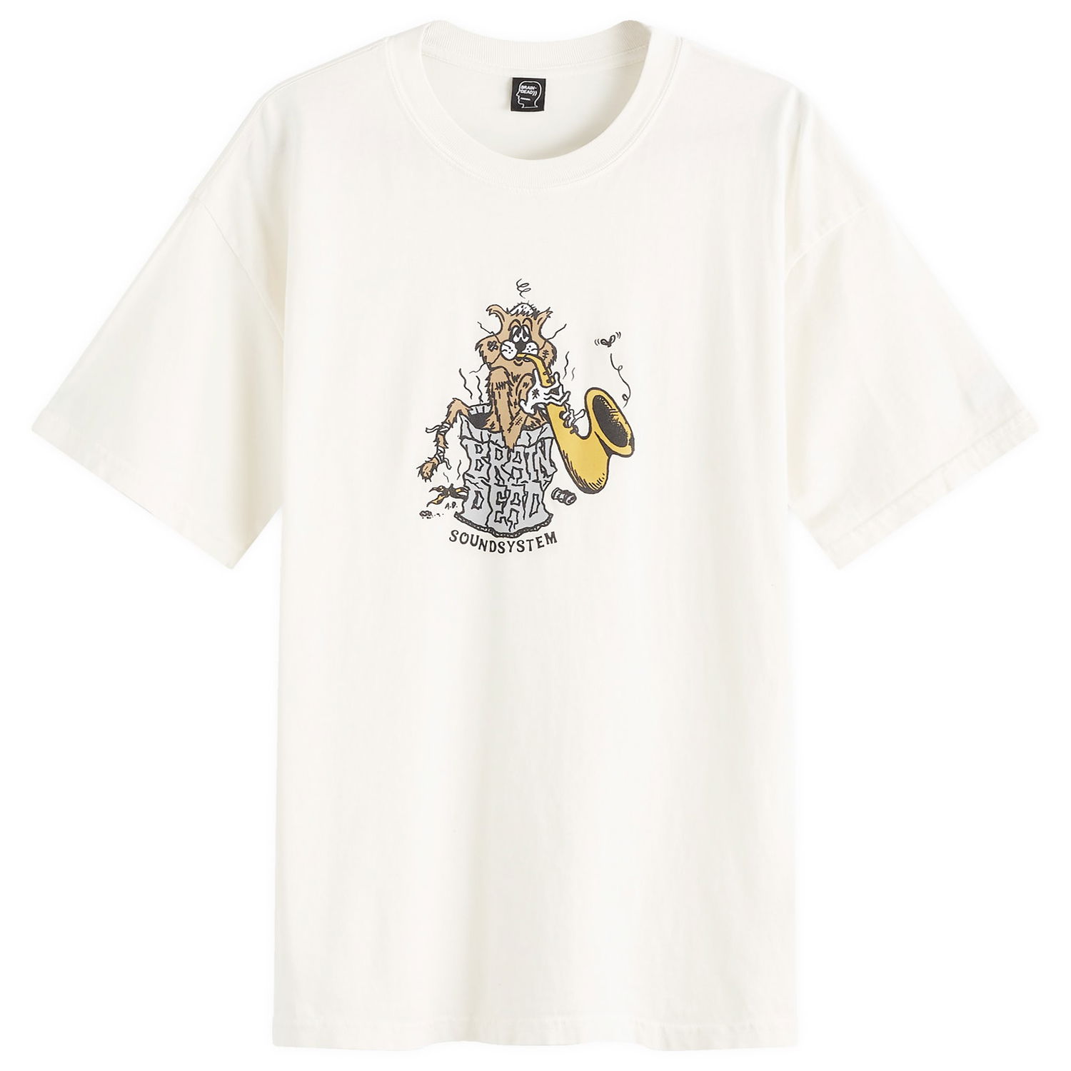 Тениска Brain Dead Trash Cat T-Shirt Бяло | F24T00004079-NATUR, 0