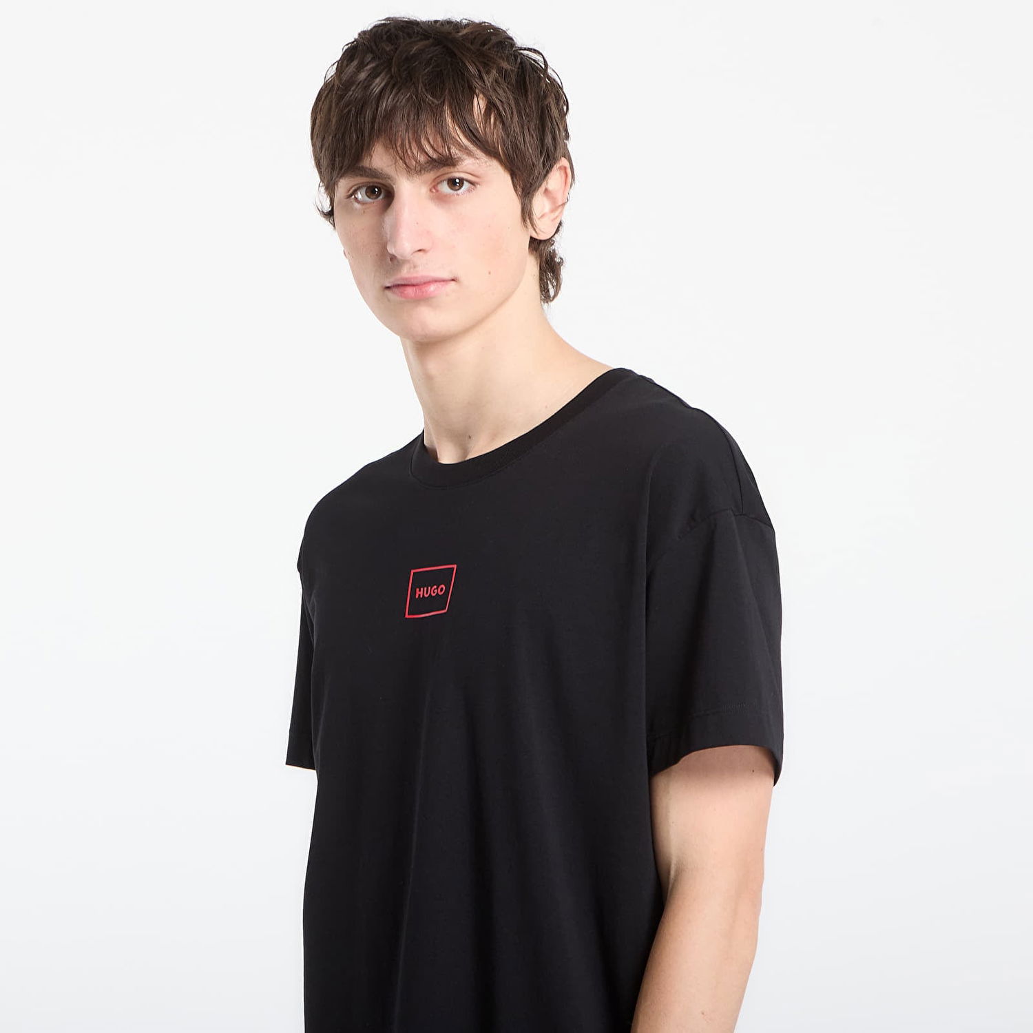 Тениска BOSS Laze Short Sleeve T-Shirt with Chest Logo Черно | 50525236-001, 1