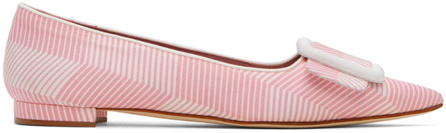 Manolo Blahnik Maysale Buckle Ballerina Flats