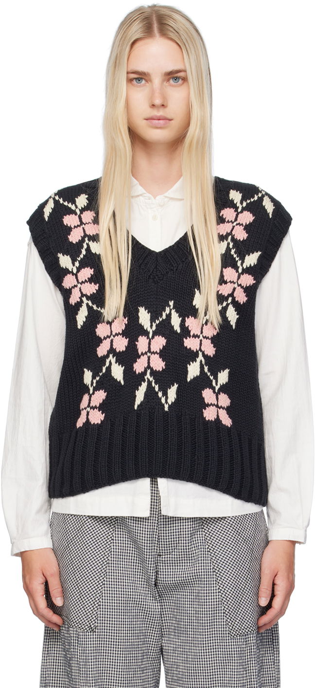 Жилетка YMC YMC Heidi Floral Knit Vest Черно | Q8WMA, 0