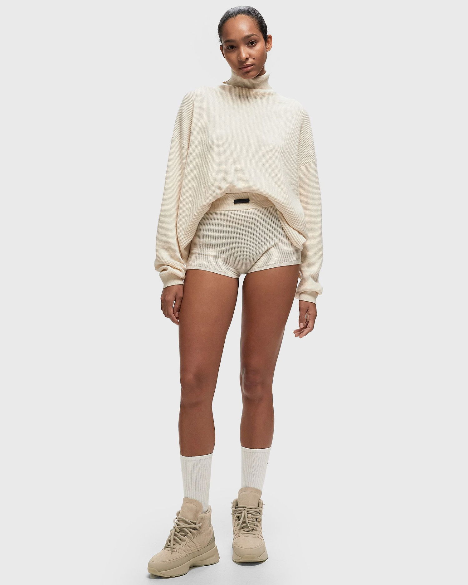 Пуловер Fear of God Essentials Waffle Turtleneck Бяло | 192BT247292FW-059, 1