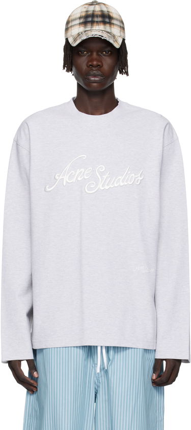 Тениска Acne Studios Acne Studios Embroidered-Logo T-Shirt Сиво | CL0369-, 0