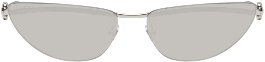 Слънчеви очила Gucci Silver Cat-Eye Sunglasses Металик | GG1701S-002, 0