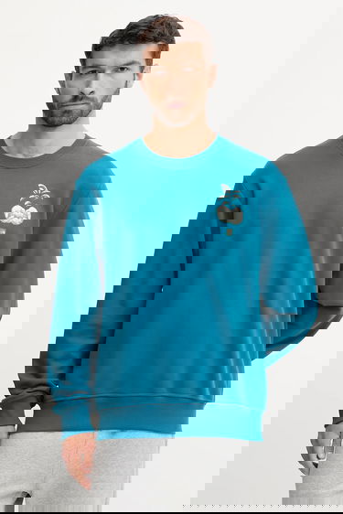 Суитчър The North Face Connect Relaxed Fit Crewneck Sweatshirt with Grow Your Own Way Graphic Print Тюркоазено | NF0A8E3ZBSI1, 2