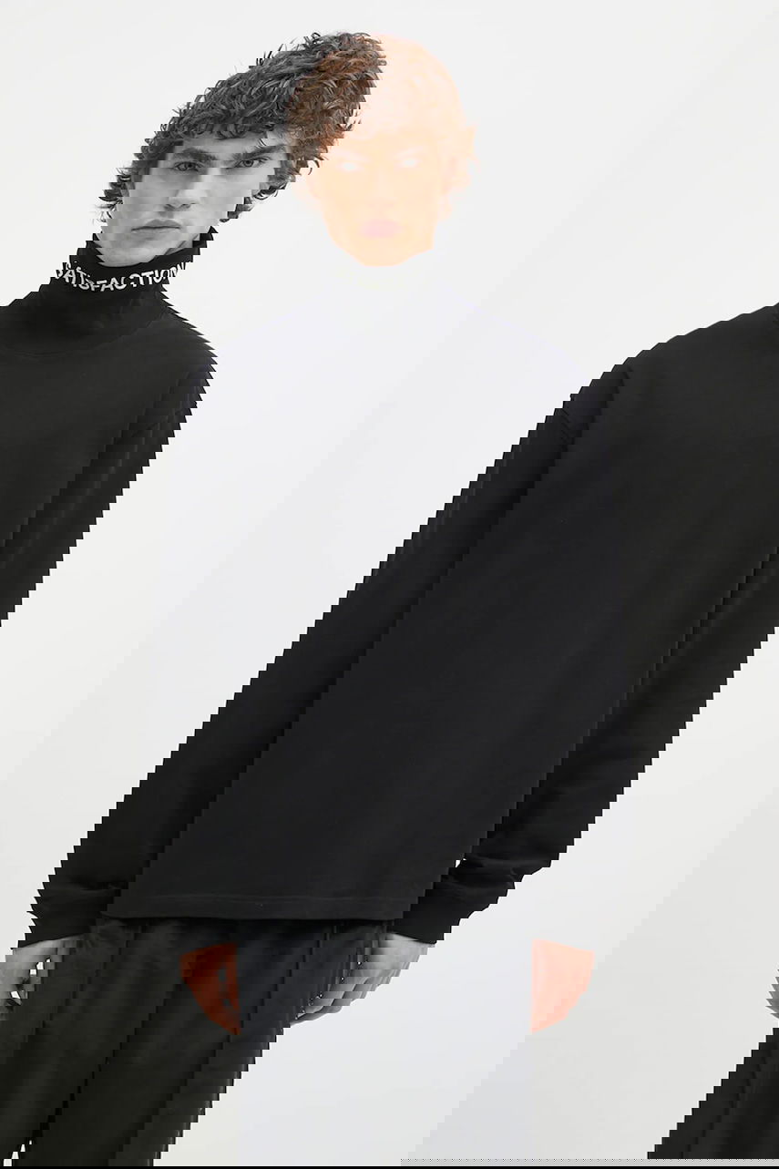 Тениска Pleasures Long-sleeved Cotton Satisfaction Turtleneck Черно | P24W026, 0