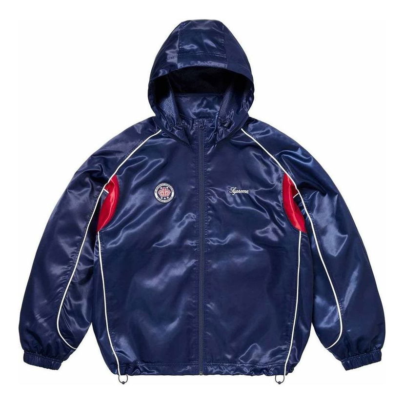 Ветровка Supreme Satin Hooded Track Jacket Синьо | SUP-SS24-022