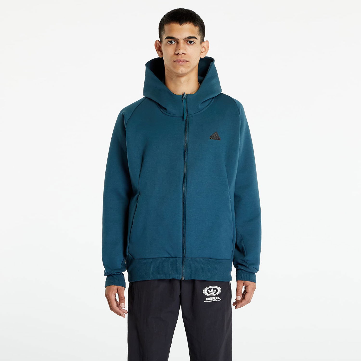 Суитчър adidas Originals Z.N.E. Premium Full-Zip Hooded Track Jacket Arctic Night Зелено | IN5087, 0
