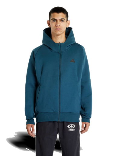 Суитчър adidas Originals Z.N.E. Premium Full-Zip Hooded Track Jacket Arctic Night Зелено | IN5087