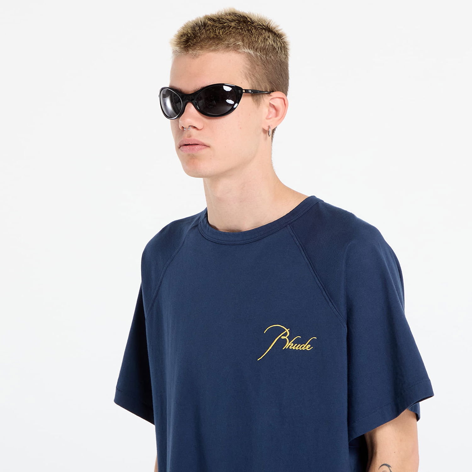 Тениска Rhude Rhude Classique Raglan T-Shirt Тъмно синьо | RHPF25TT160120043, 1