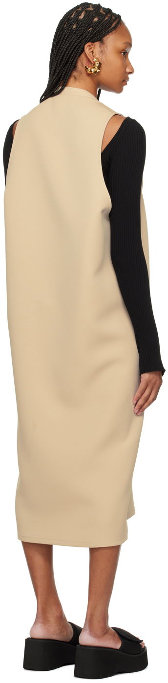 Pокля Courrèges Courrèges Holistic Midi Dress Бежово | 124CRO367PL0007, 2