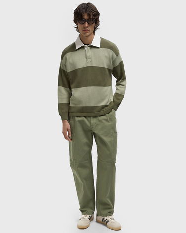Поло тениска Edmmond Studios UNDERCOVER Knitted Striped Long-Sleeve Rugby Polo Зелено | 325-60-09680, 2