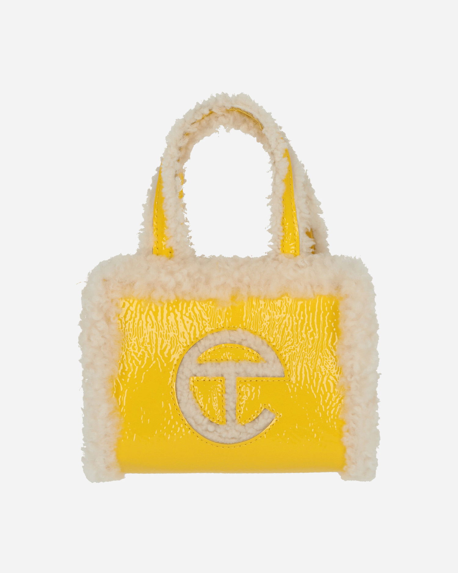Голяма пазарска чанта UGG Telfar Small Crinkle Leather Shopper "Taxi" Жълто | 1155850 TAX, 1
