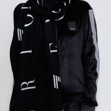Шал Emporio Armani EA7 Emporio Armani Wide Logo Scarf Черно | 7W000022-AF10450, 1