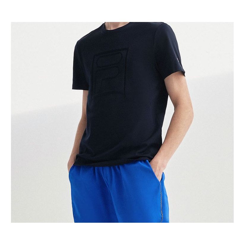Тениска FILA Men's Embroidered Logo T-Shirt Тъмно синьо | F11M028159F-NV