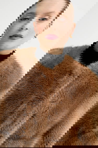 Палта STAND STUDIO Halle Faux Fur Coat Кафяво | 62267.9416, 4