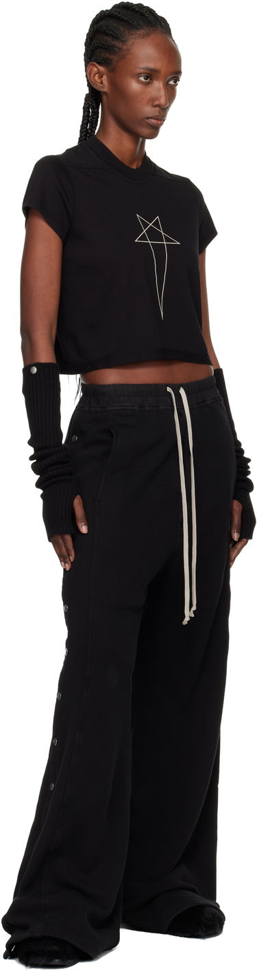 Съкратен топ Rick Owens DRKSHDW Concordians Cropped Small Level T-shirt Черно | DS02E7207 RNEP3, 3