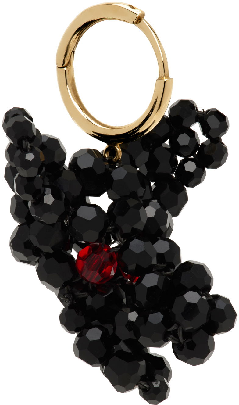 Обеци Simone Rocha Simone Rocha Beaded Creature Single Earring Черно | ERG511 0903, 1