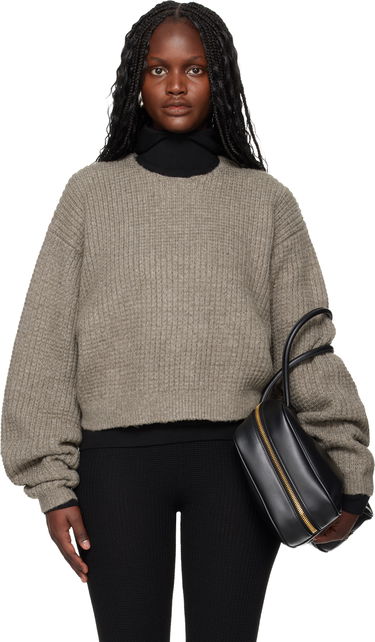 Пуловер Fear of God ESSENTIALS Holiday Heavy Waffle 90s Crewneck Sweater Сиво | 192HO257332FW, 0