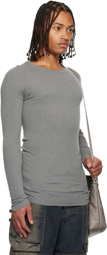 Тениска Rick Owens Rick Owens Concordians Ribbed Long-Sleeve T-Shirt Сиво | RU02E1250 RJR, 1