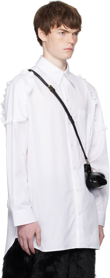 Риза Simone Rocha Simone Rocha Ruffle Shoulder Patch Tunic Shirt Черно | 5383 1025, 4