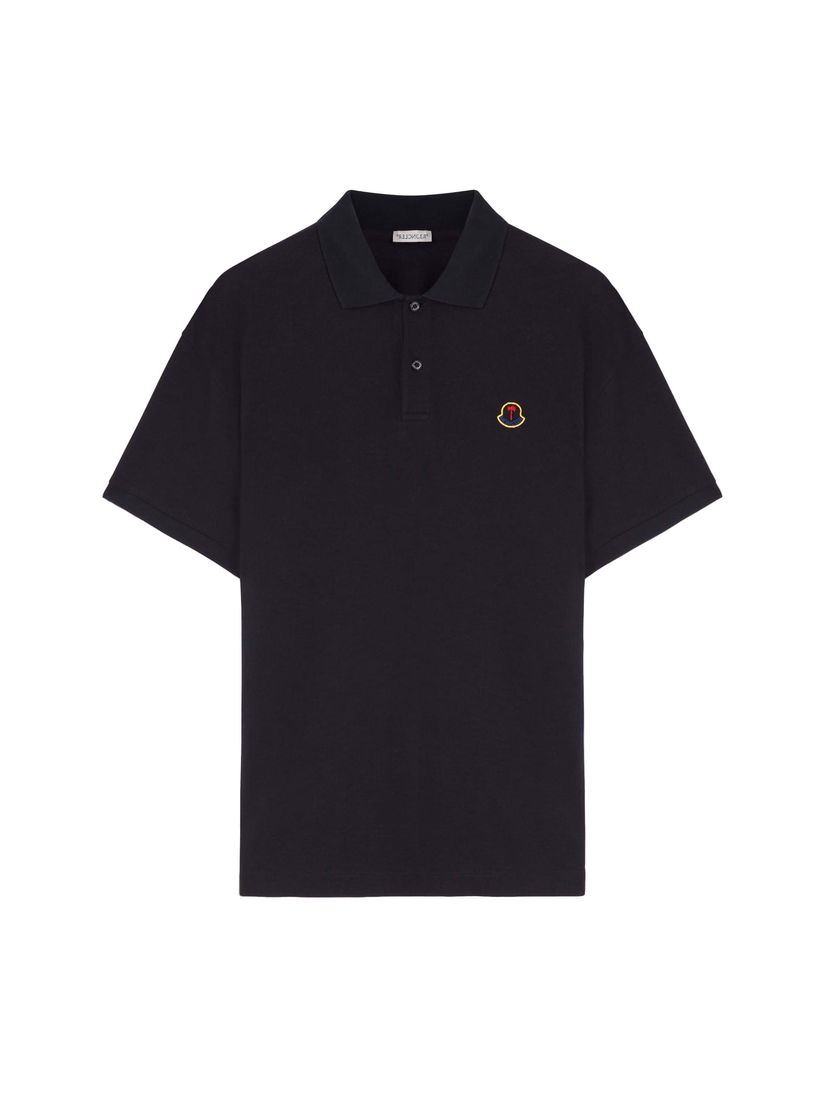 Поло тениска Moncler Palm Angels x Logo Polo Shirt Тъмно синьо | I209L8A00002M3588778 & PMGB023T24FAB0014600