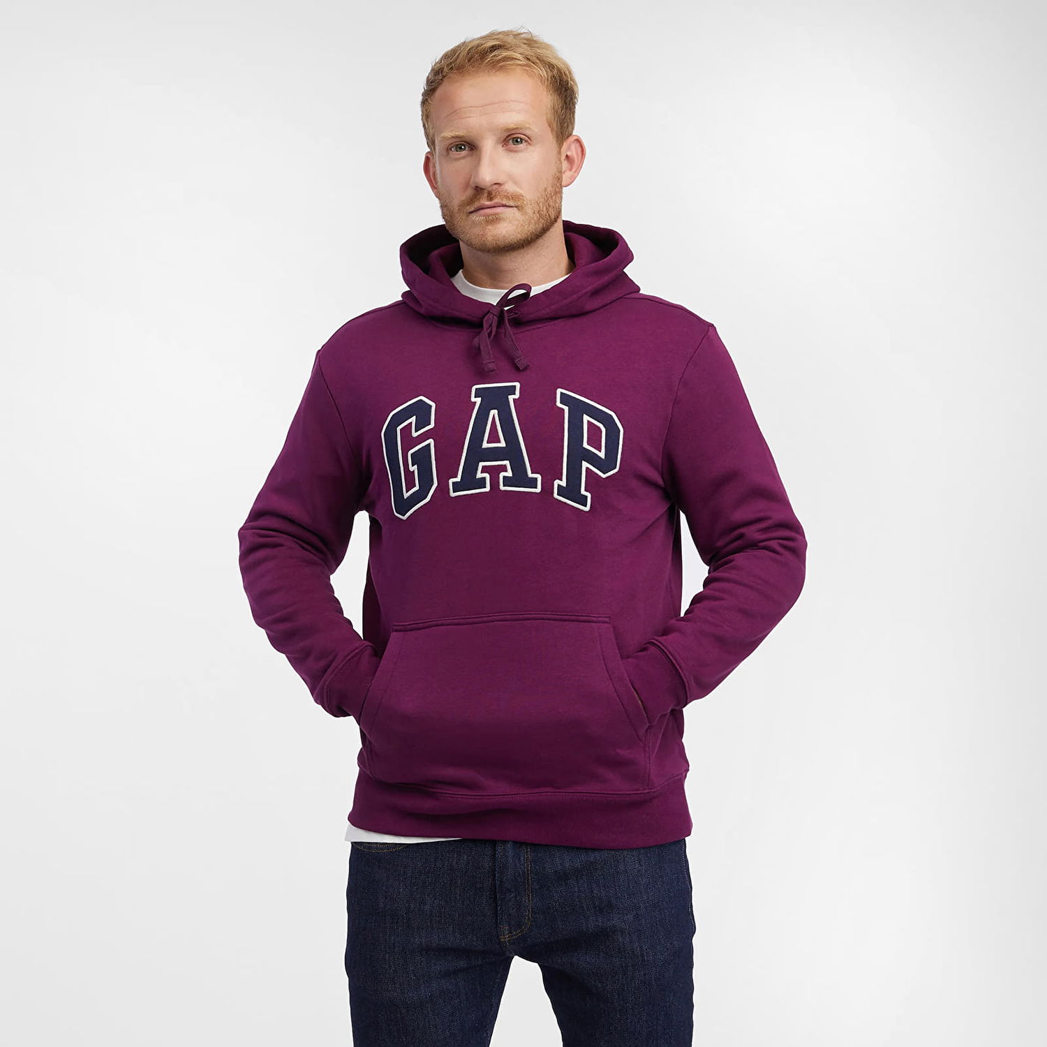 Суитчър GAP Logo Hoodie Бургунди | 796457-00, 0