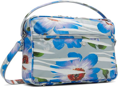Чанта през рамо Acne Studios Acne Studios Camero Floral-Print Camera Bag Синьо | A10433-, 2