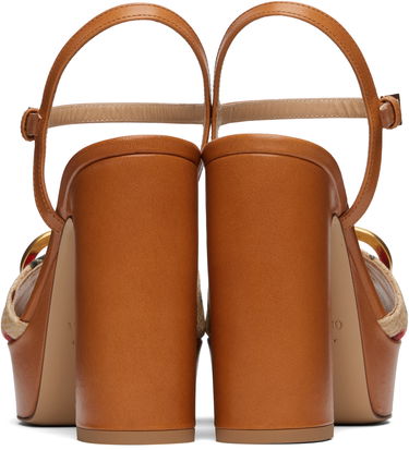 Грижа за обувките Valentino Valentino Garavani VLogo Signature Cherryfic Platform Sandals Кафяво | 6W0S0FG2NNX, 1