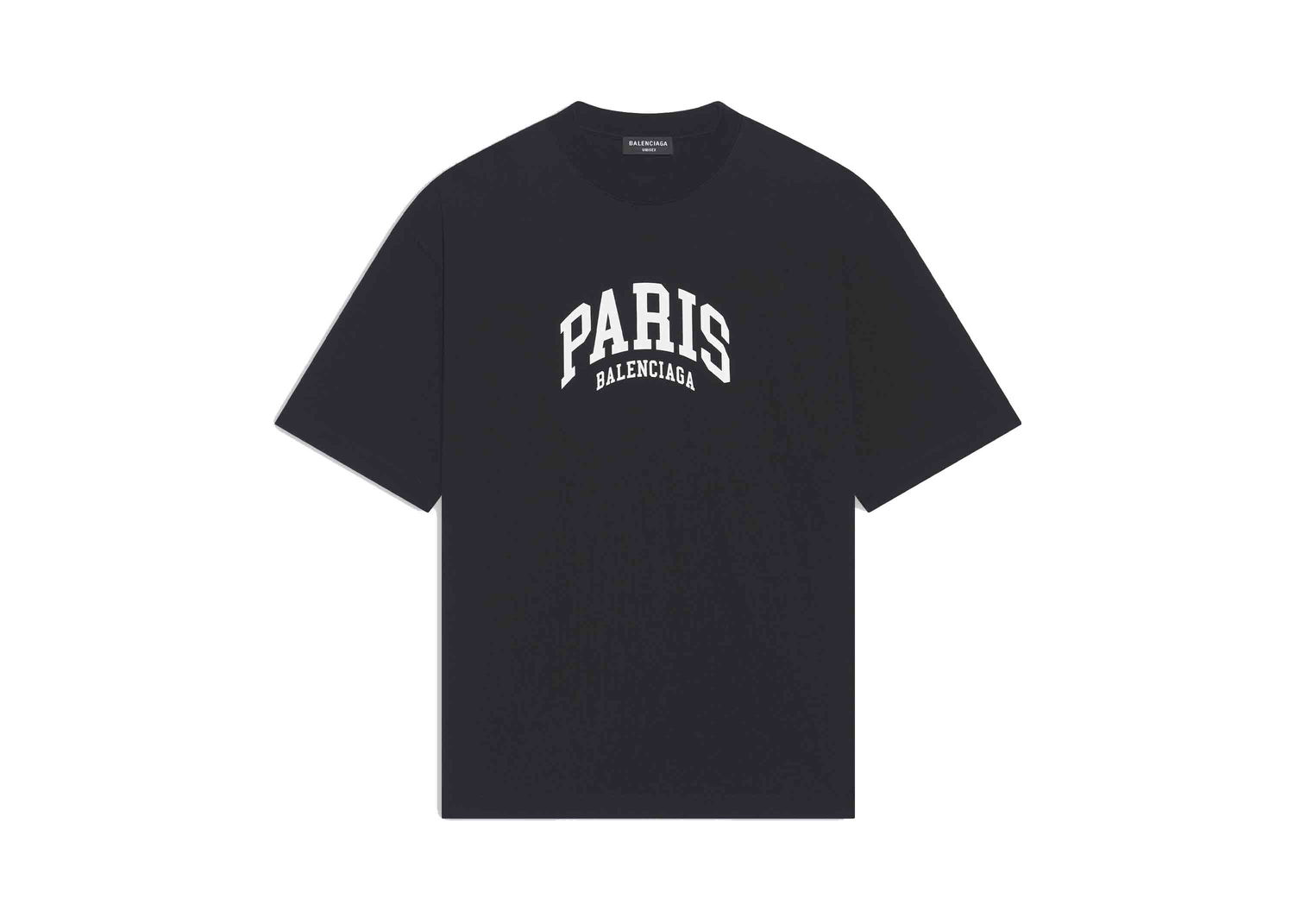 Тениска Balenciaga Cities Paris Medium Fit T-shirt Черно | 612966TLVL71070, 0