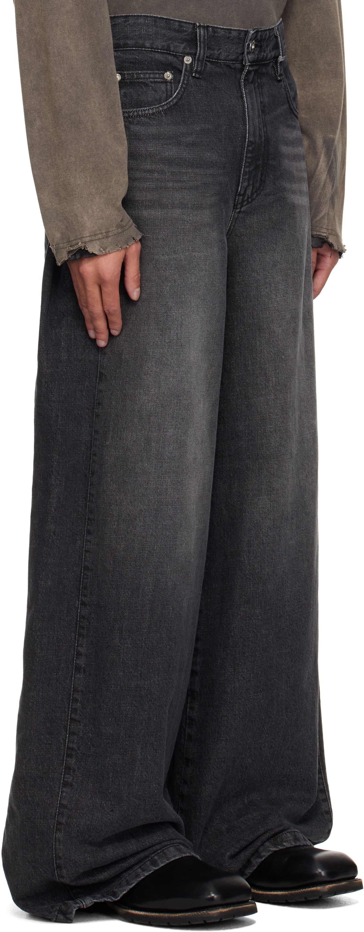 Дънки We11done We11done Tuck Detail Jeans Черно | WD-DP1-25-358-M-BK, 1
