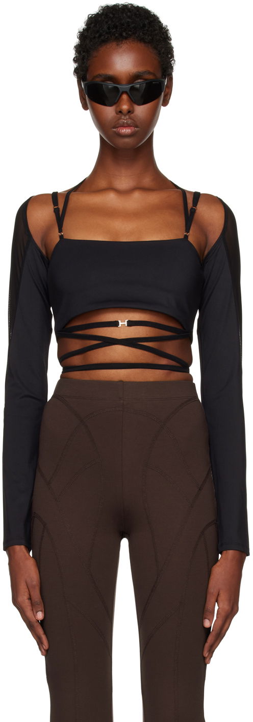Потник HELIOT EMIL Alike Long Sleeve Wrap Top Черно | AW22_W_13_030_M08_BLK01, 0