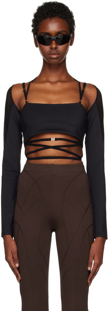 Потник HELIOT EMIL Alike Long Sleeve Wrap Top Черно | AW22_W_13_030_M08_BLK01, 0