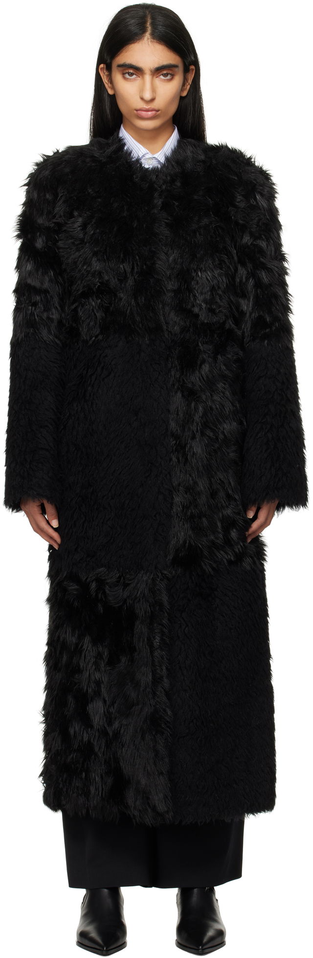 Faux-Fur Long Coat