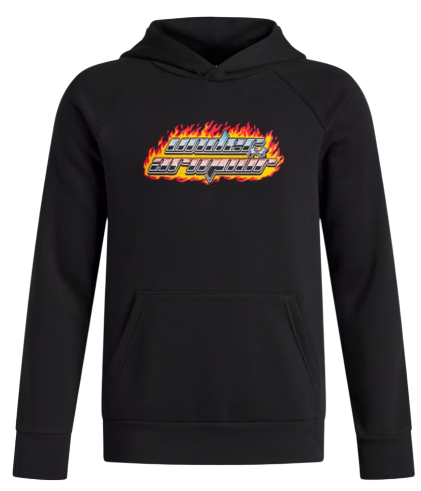 Суитчър Under Armour Rival Fleece Flaming Wordmark Hoodie Черно | 6003781-001