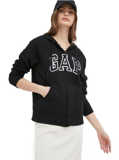 Суитчър GAP Logo Full-Zip Hoodie Черно | 463503.02TRUEBLAC