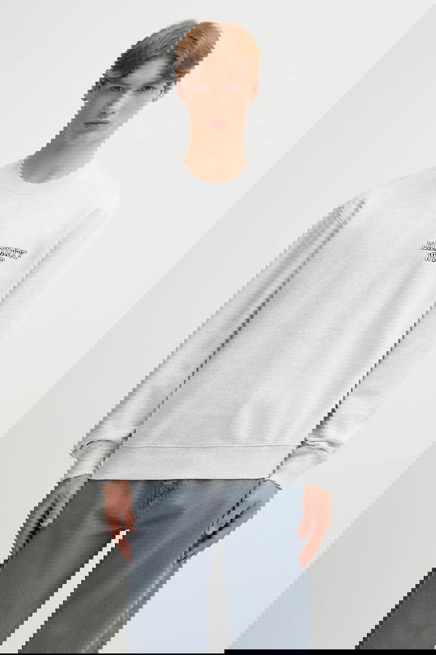 Суитчър Carhartt WIP Alumni Cotton Crewneck Sweatshirt Сиво | I035190.482XX, 0