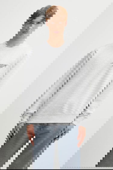 Суитчър Carhartt WIP Alumni Cotton Crewneck Sweatshirt Сиво | I035190.482XX, 0