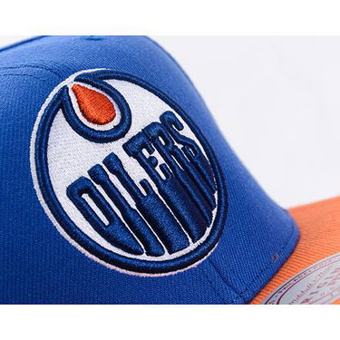 Шапка с козирка Mitchell & Ness Edmonton Oilers Two Tone Oilers Snapback Синьо | HHSS5367-EDOYYPPPNYOR, 4