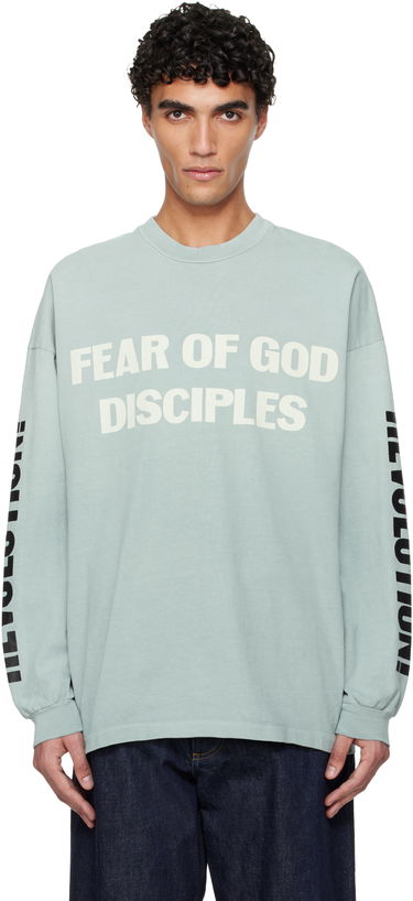 Тениска Fear of God Fear of God 'Disciple' Relaxed Long Sleeve T-shirt Тюркоазено | FG25FW10-10404HWJ-974, 0
