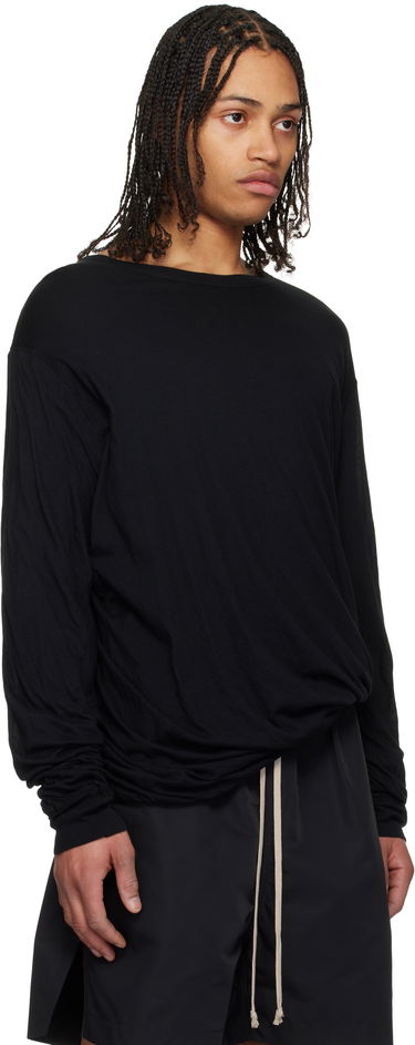 Тениска Rick Owens Rick Owens Hollywood Jumbo Double Long Sleeve T-Shirt Черно | RU01E5258 UC, 1