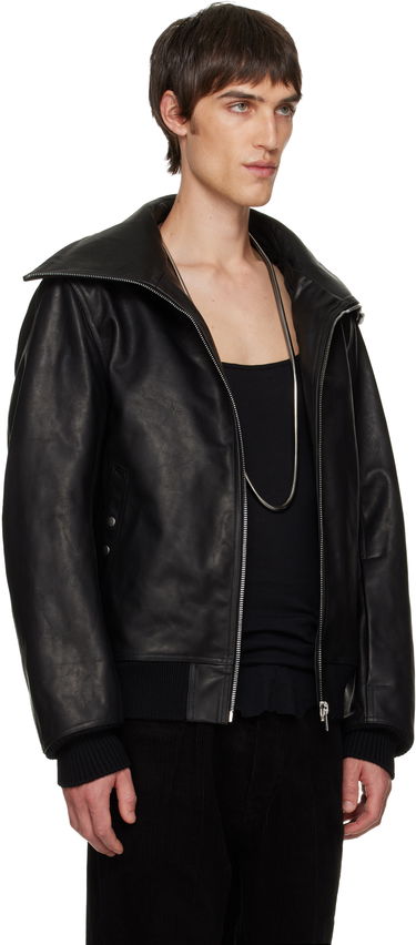 Яке Rick Owens Concordians Blixa Dracucollar Leather Jacket Черно | RR02E1710 LOO, 1