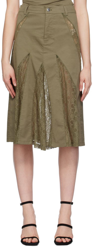 Пола Miaou Miaou Anita Lace Midi Skirt Зелено | 4058SPSHUN, 0