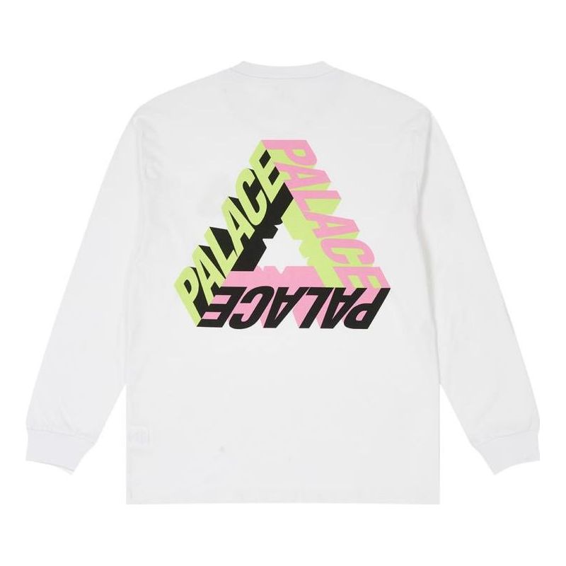 Тениска Palace P-3D Graphic Longsleeve T-Shirt Бяло | P25LS017