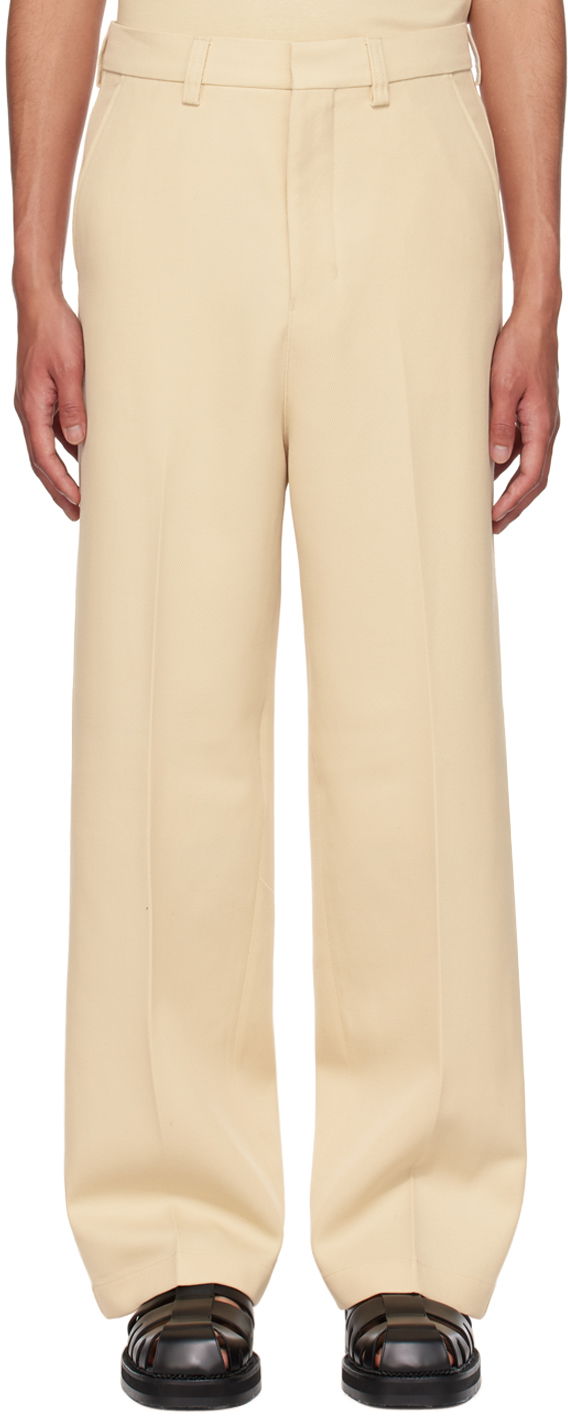 Панталони AMI Large Fit Trousers Бежово | UTR403.WV0004, 0
