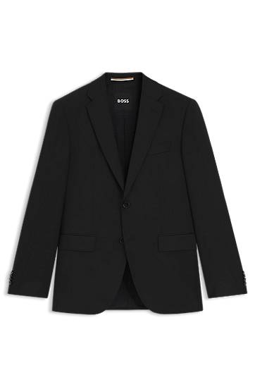Яке BOSS BOSS Virgin-Wool Serge Regular-Fit Suit Jacket Черно | 50469172, 0