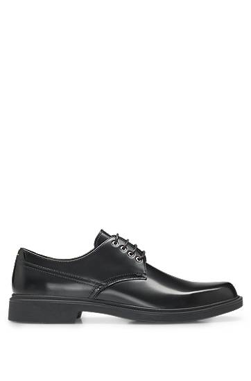 Облекло и аксесоари BOSS Leather Derby Shoes with Metal Eyelets Черно | 50536164, 1