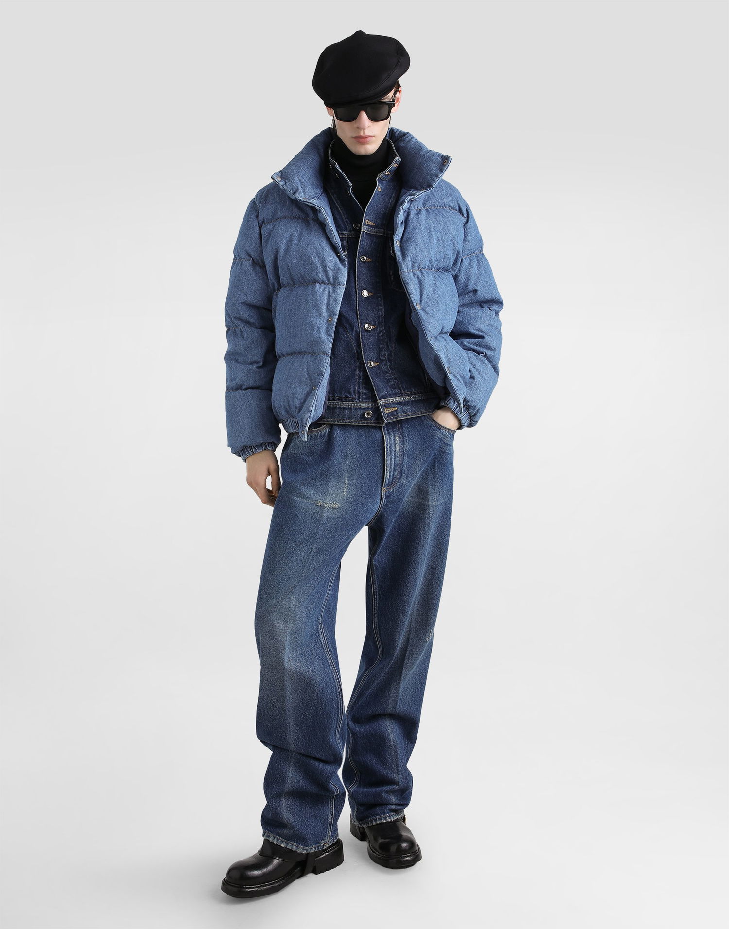 Пухо яке Dolce & Gabbana Dolce & Gabbana Padded Denim Jacket Синьо | G9BUCDG8NW5S9001, 1