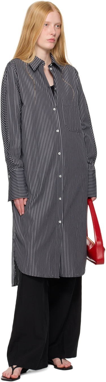 Pокля TOTEME TOTEME Striped Shirt Dress Черно | 253-WRD0201-FB0436, 3